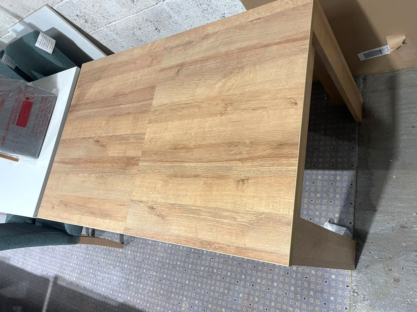 Assembled Miami Extending Oak Dining Table - Oak Effect